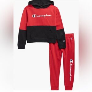 Champion Kids Red and Black Jogger Set